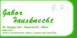 gabor hausknecht business card